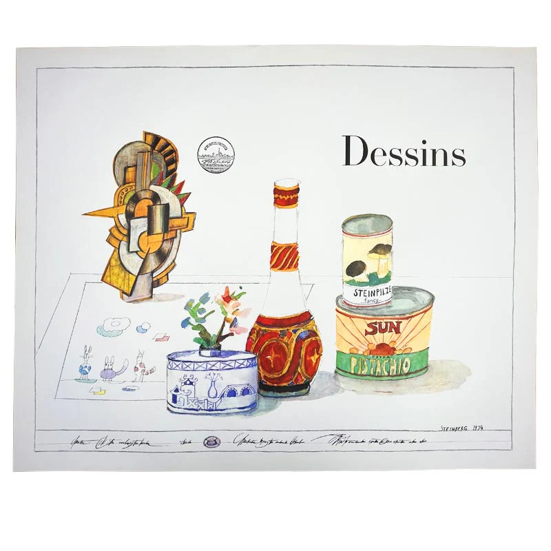 Dessins, 1981 exhibition poster by Saul Steinberg - Image 2