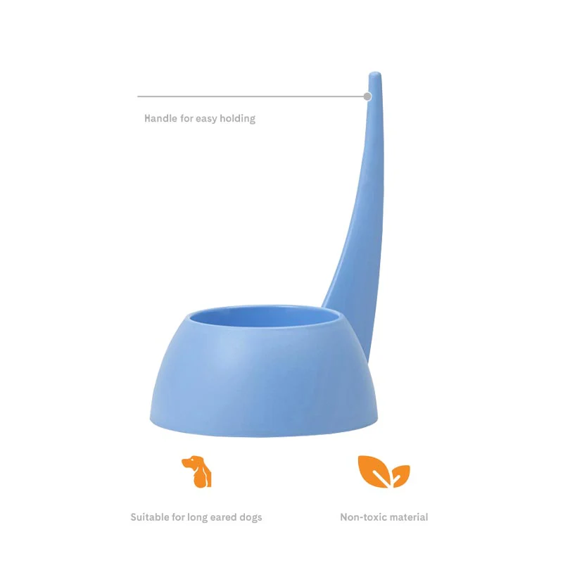 "Tail" Dog bowl - Light Blue - by United Pets - Image 4