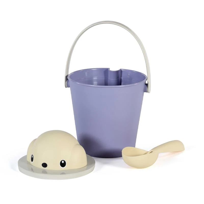 "Crock" Dog Dry Food Container with Scoop - Ivory / Lilac - Image 6