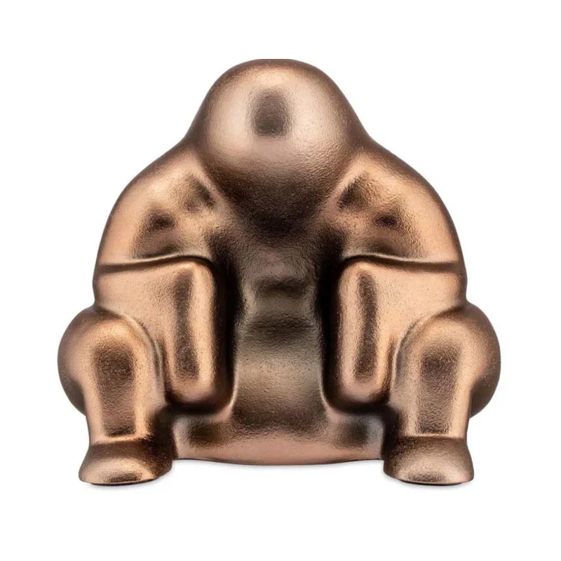 Dédé Door Stop - Brown Metal - des. Philippe Starck for Alessi - Image 3