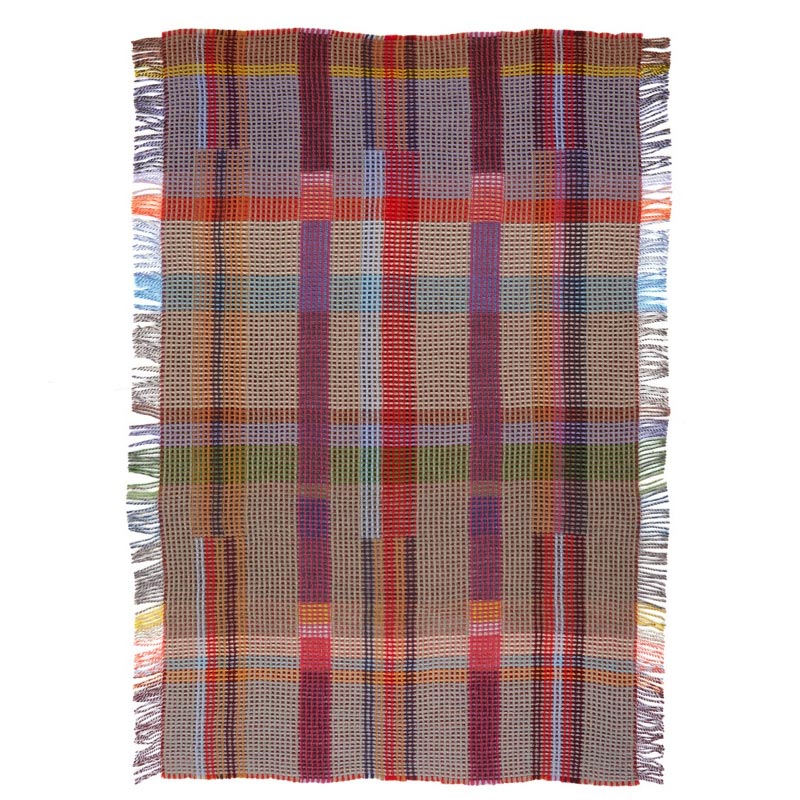 Dorothy 100% Lambswool Honeycomb Throw - Red - by Wallace Sewell - Image 7