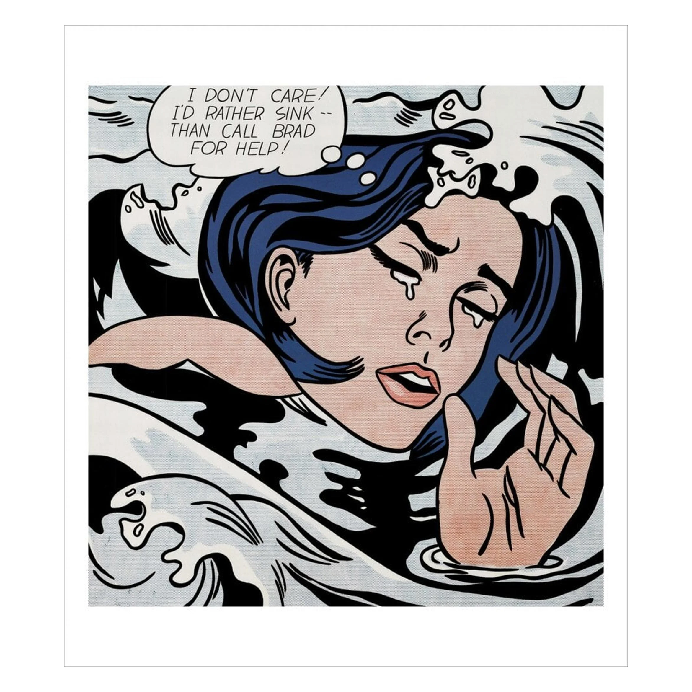Drowning Girl poster by Roy Lichtenstein - Image 2
