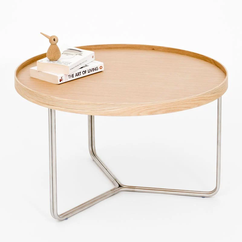 DT66 round coffee table - Oak - des. Lincoln Rivers for Wireworks - Image 3