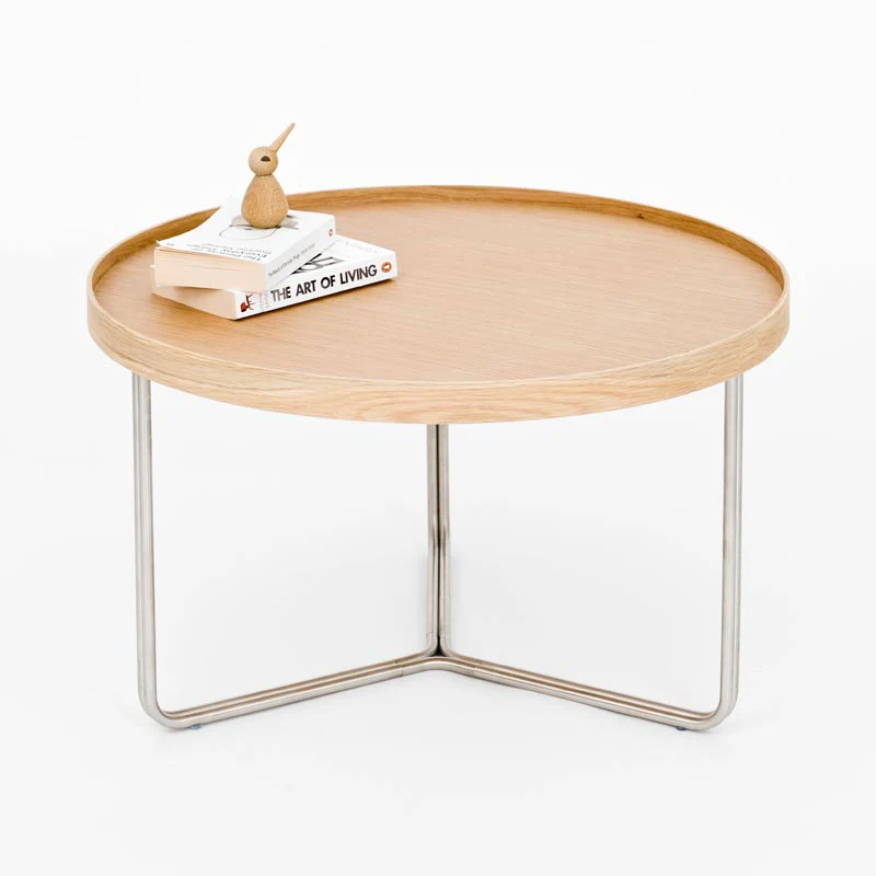 DT66 round coffee table - Oak - des. Lincoln Rivers for Wireworks - Image 4