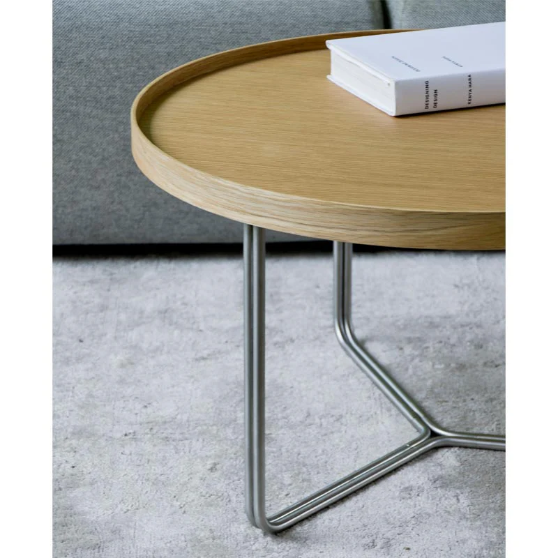 DT66 round coffee table - Oak - des. Lincoln Rivers for Wireworks - Image 6