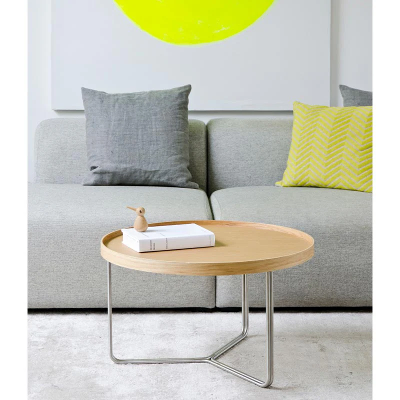 DT66 round coffee table - Oak - des. Lincoln Rivers for Wireworks - Image 8