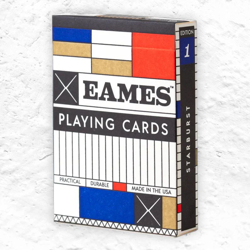 Charles and Ray Eames Starburst Blue Playing Cards by Art of Play