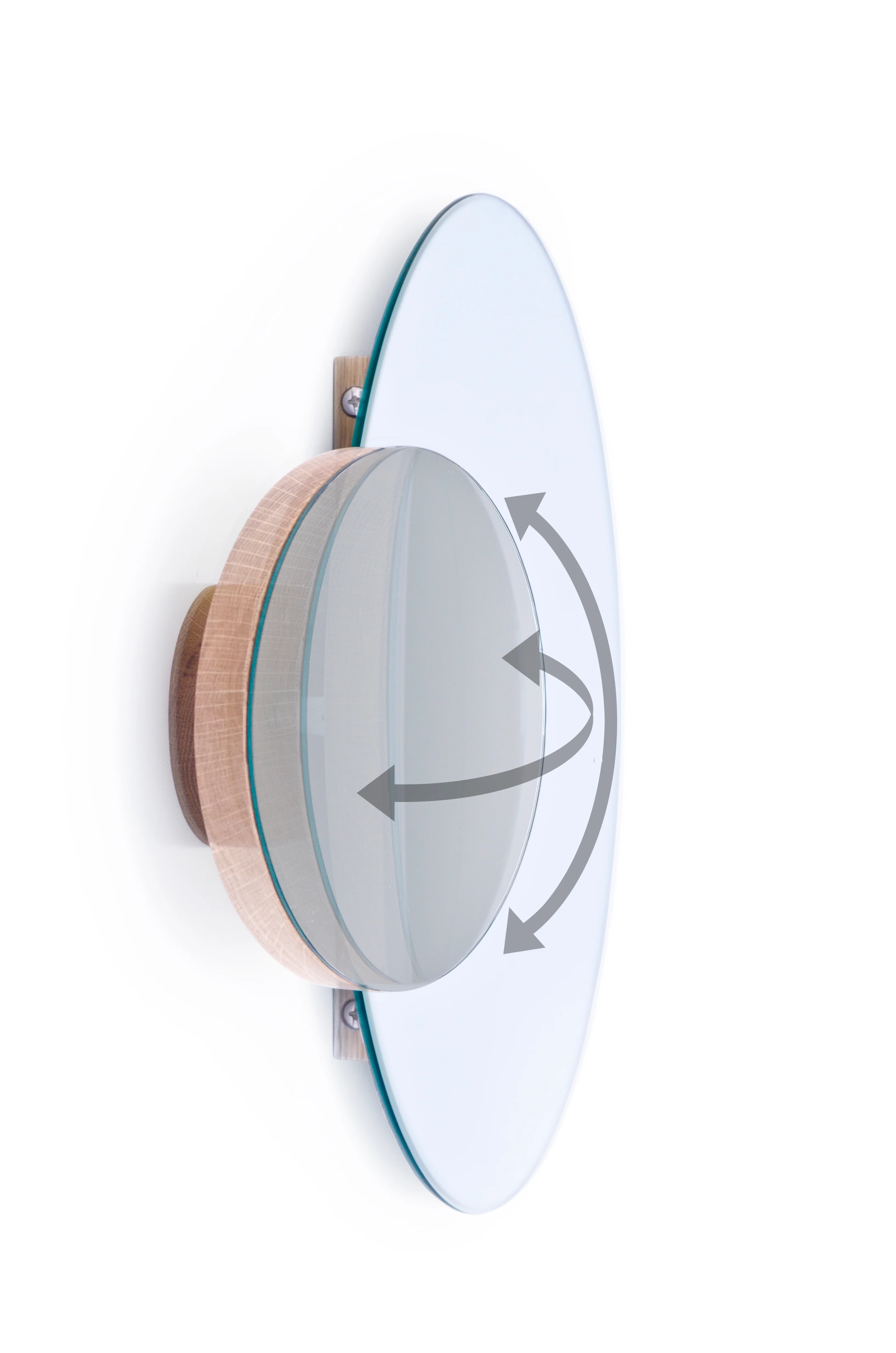 Eclipse mirror - oak - des. Lincoln Rivers for Wireworks - Image 10