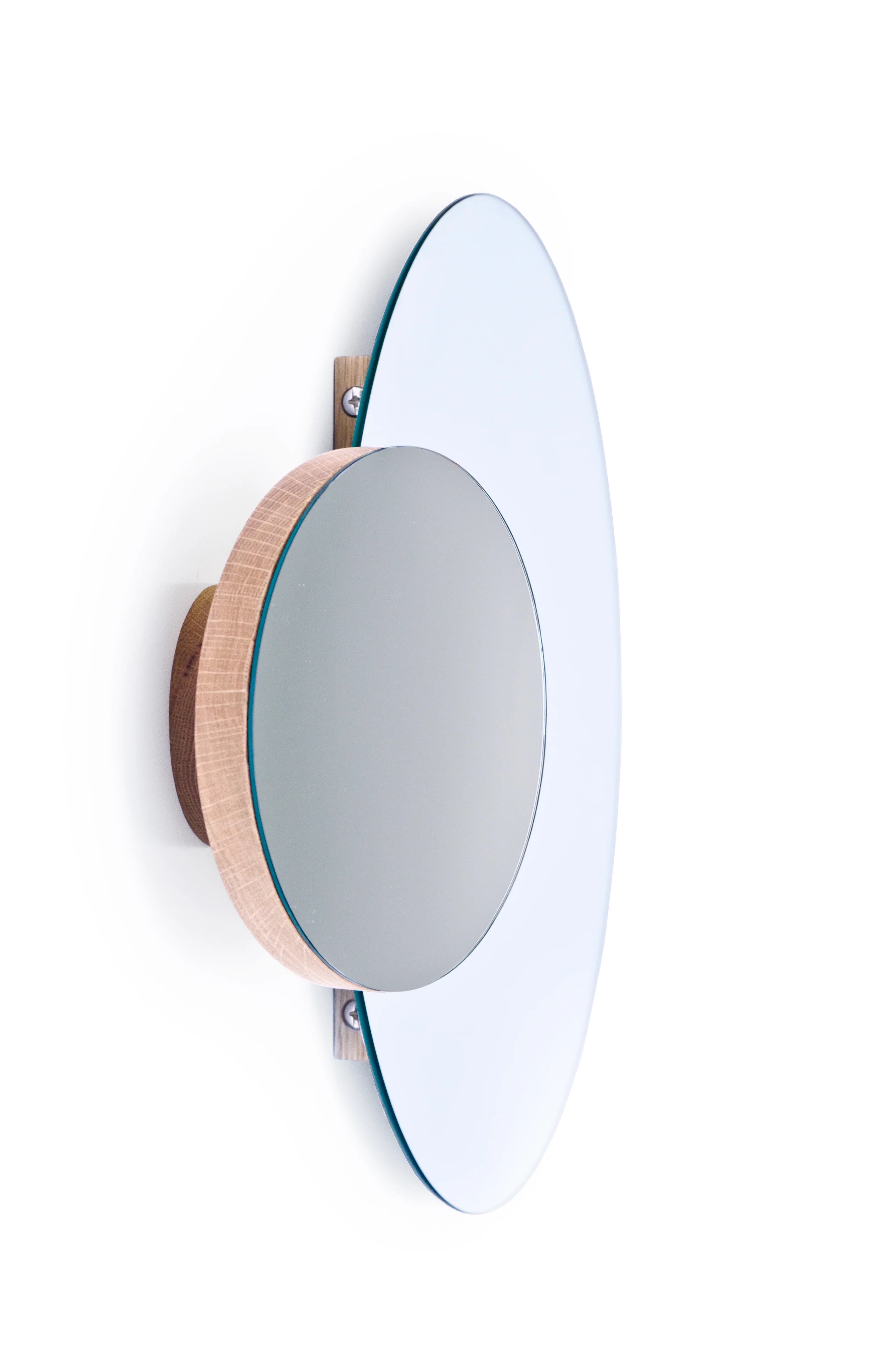Eclipse mirror - oak - des. Lincoln Rivers for Wireworks - Image 12