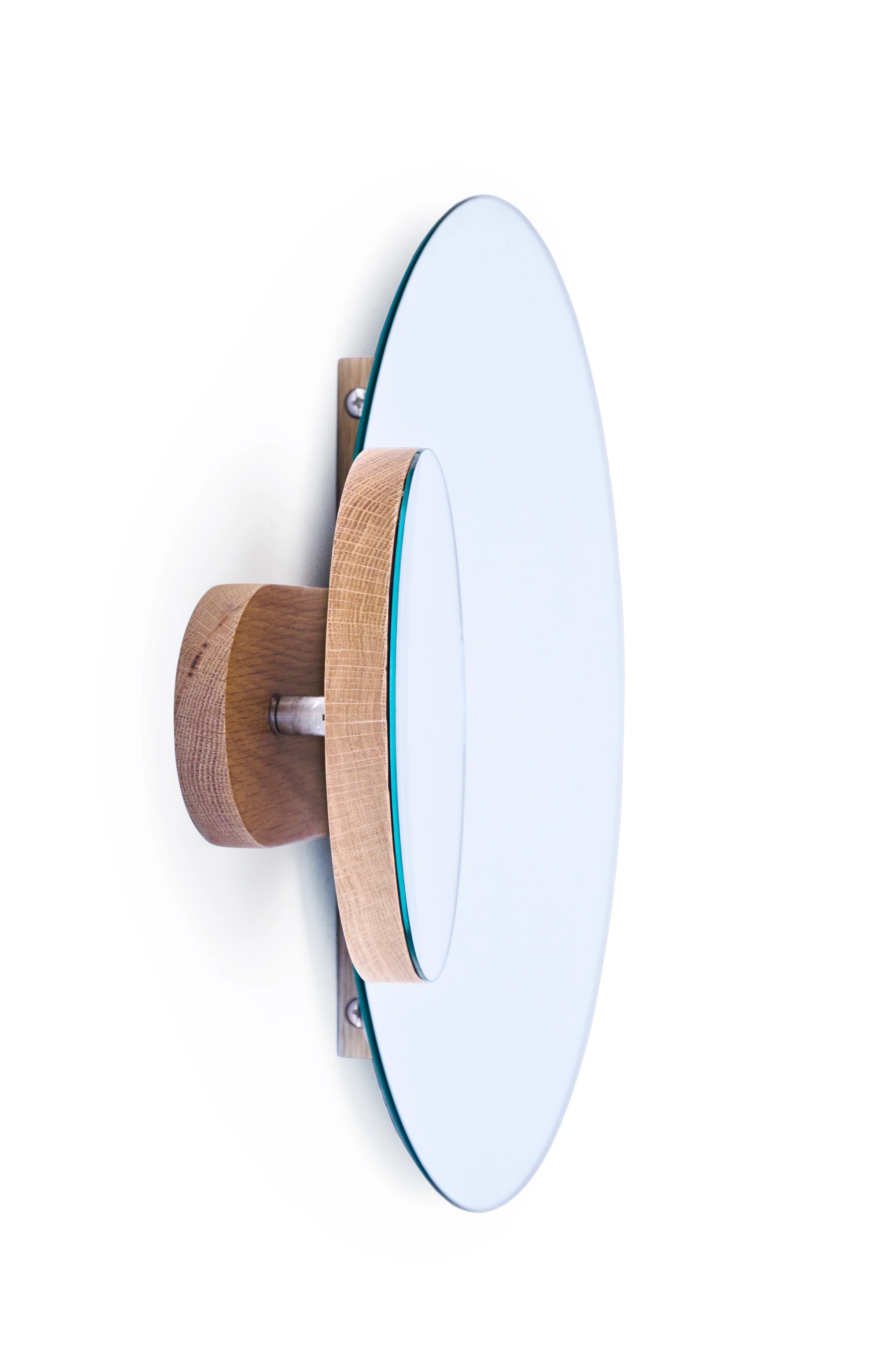 Eclipse mirror - oak - des. Lincoln Rivers for Wireworks - Image 5