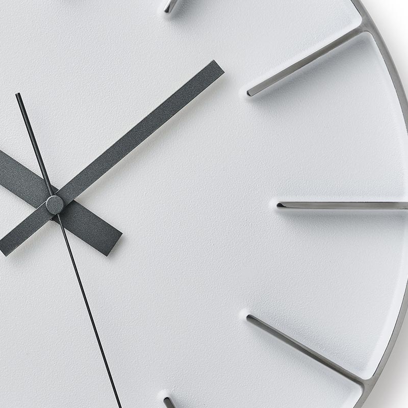 Lemnos Edge Wall Clock - White - 29cm - des. Shin and Tomoko Azumi - Image 2