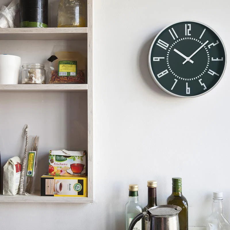 Lemnos Eki Wall Clock - Black - des. Takenobu Igarashi - Image 2