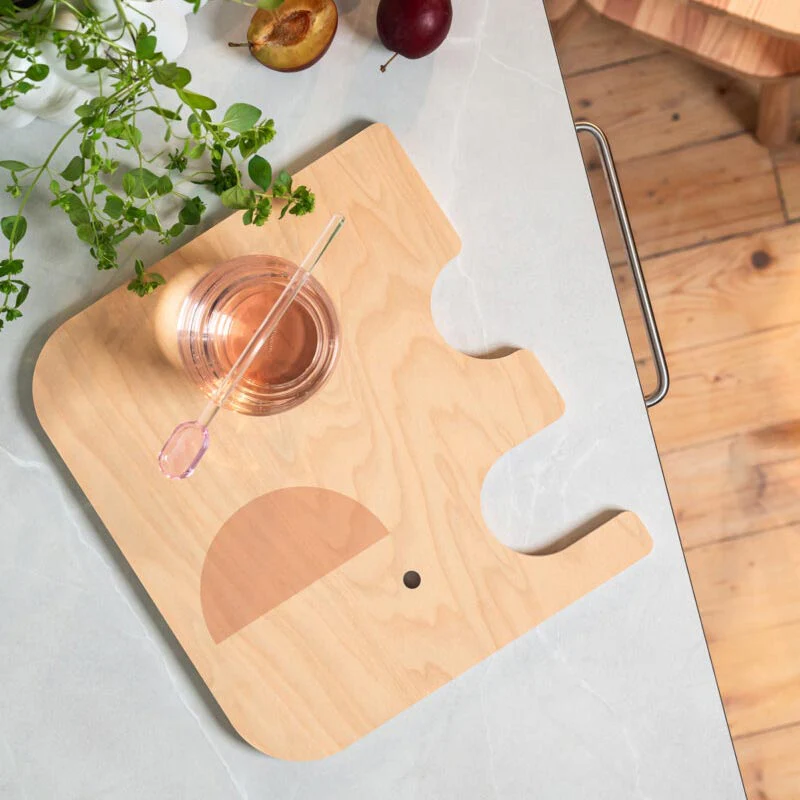 Elephant Chop & Serve Board - Medium 28 x 25 cm - Pink - by Muurla - Image 4
