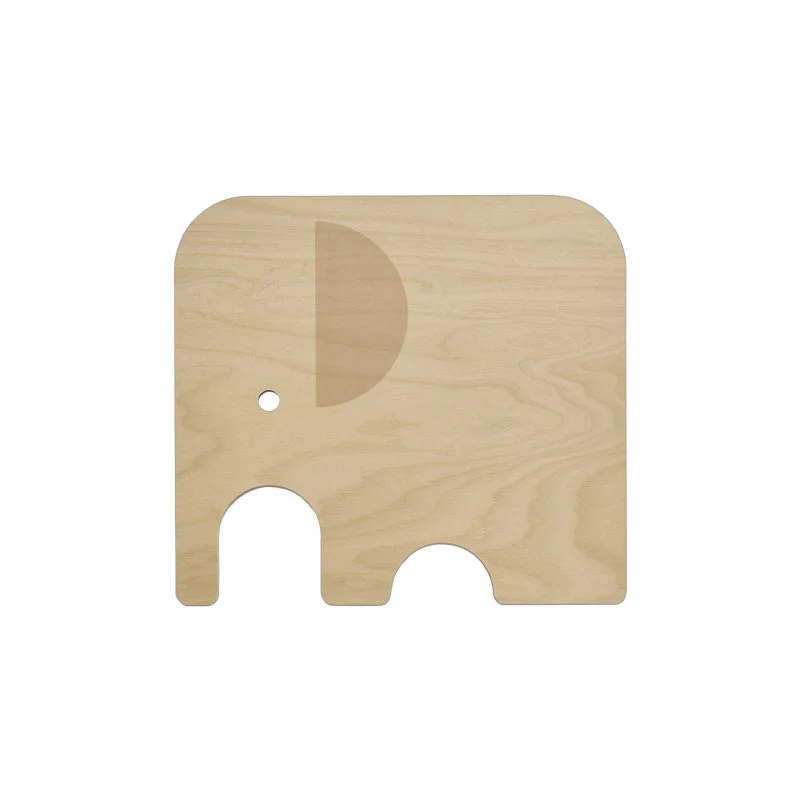 Elephant Chop & Serve board - Small 21 x 19 cm - Green - by Muurla - Image 3