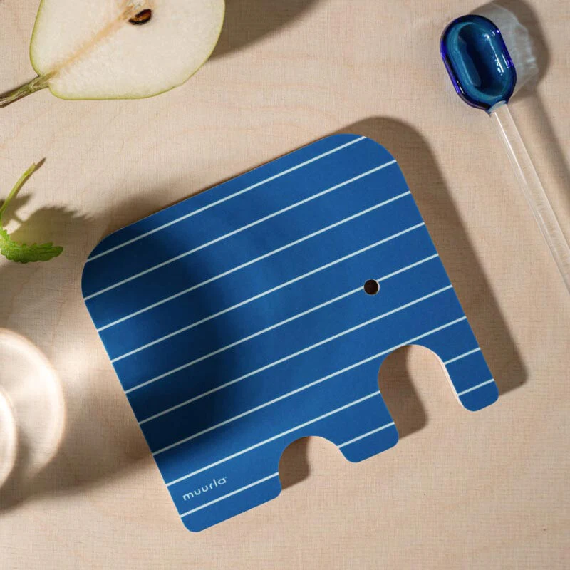 Elephant Coaster Blue - by Muurla - Image 2