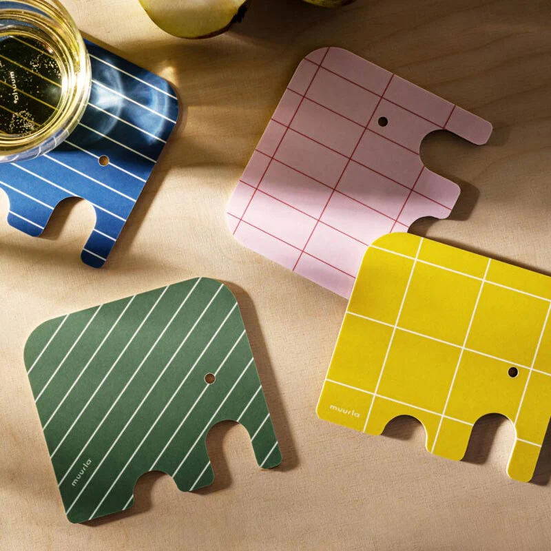 Elephant Coaster Pink - by Muurla - Image 5