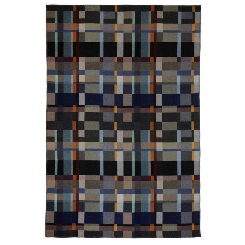 Erno 100% Merino Lambswool Block Throw - Dark - by Wallace Sewell - Image 7
