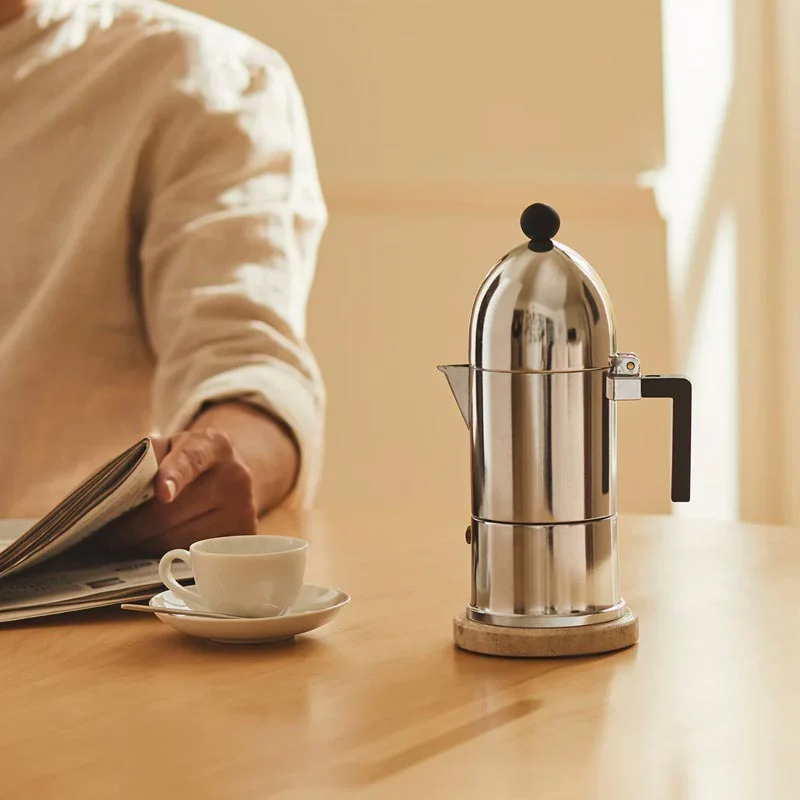 La Cupola Espresso Coffee Maker - 3 cup - des. Aldo Rossi (1988) for Alessi - Image 2