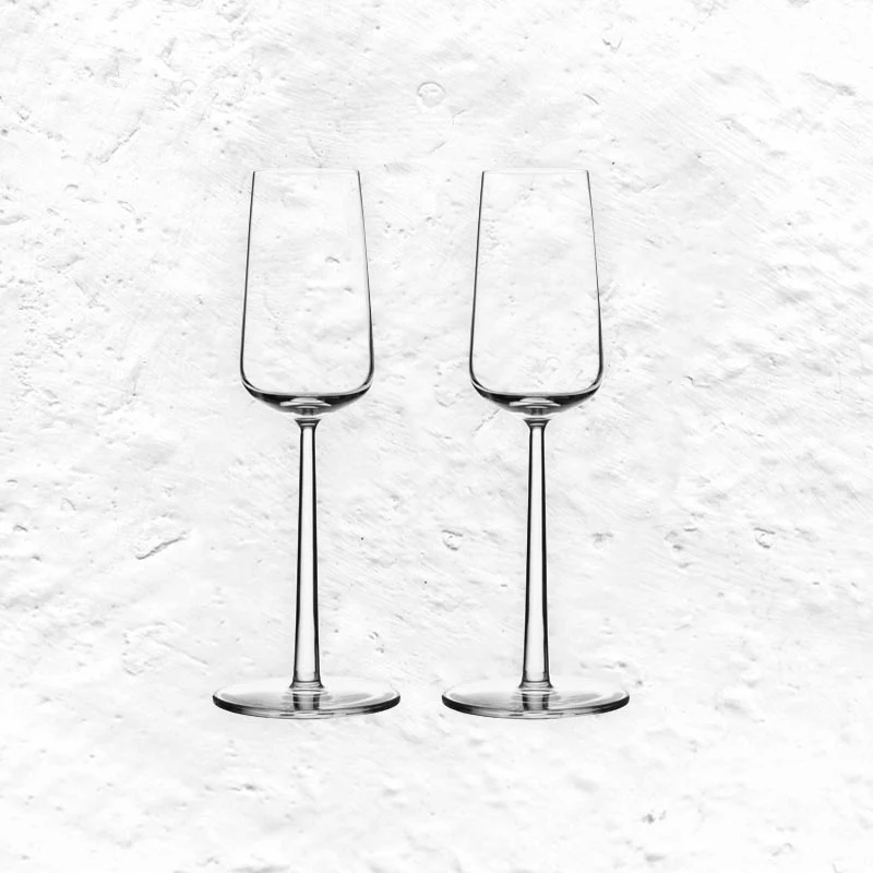 Set of 2 Essence Champagne glasses des. Alfredo Häberli for Iittala