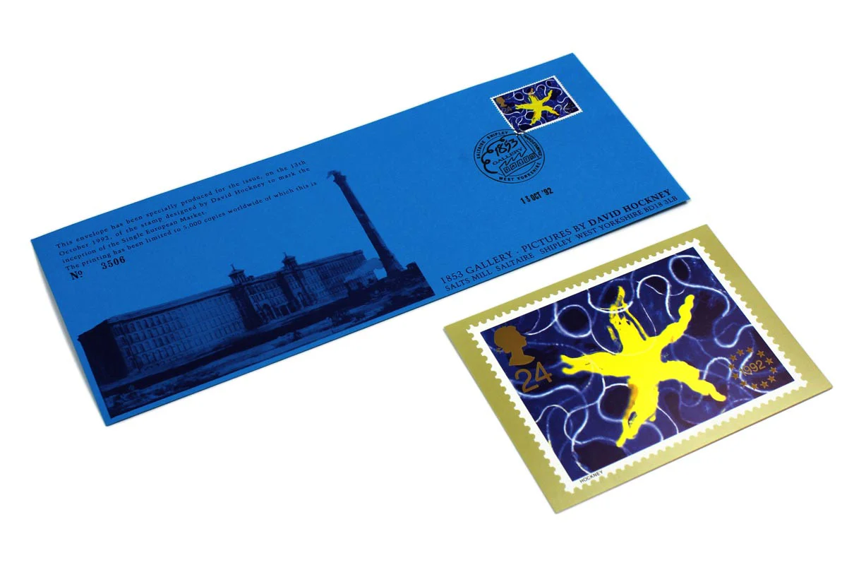 EU Single Market Stamp / First Day Cover (13 October 1992) by David Hockney - Image 3