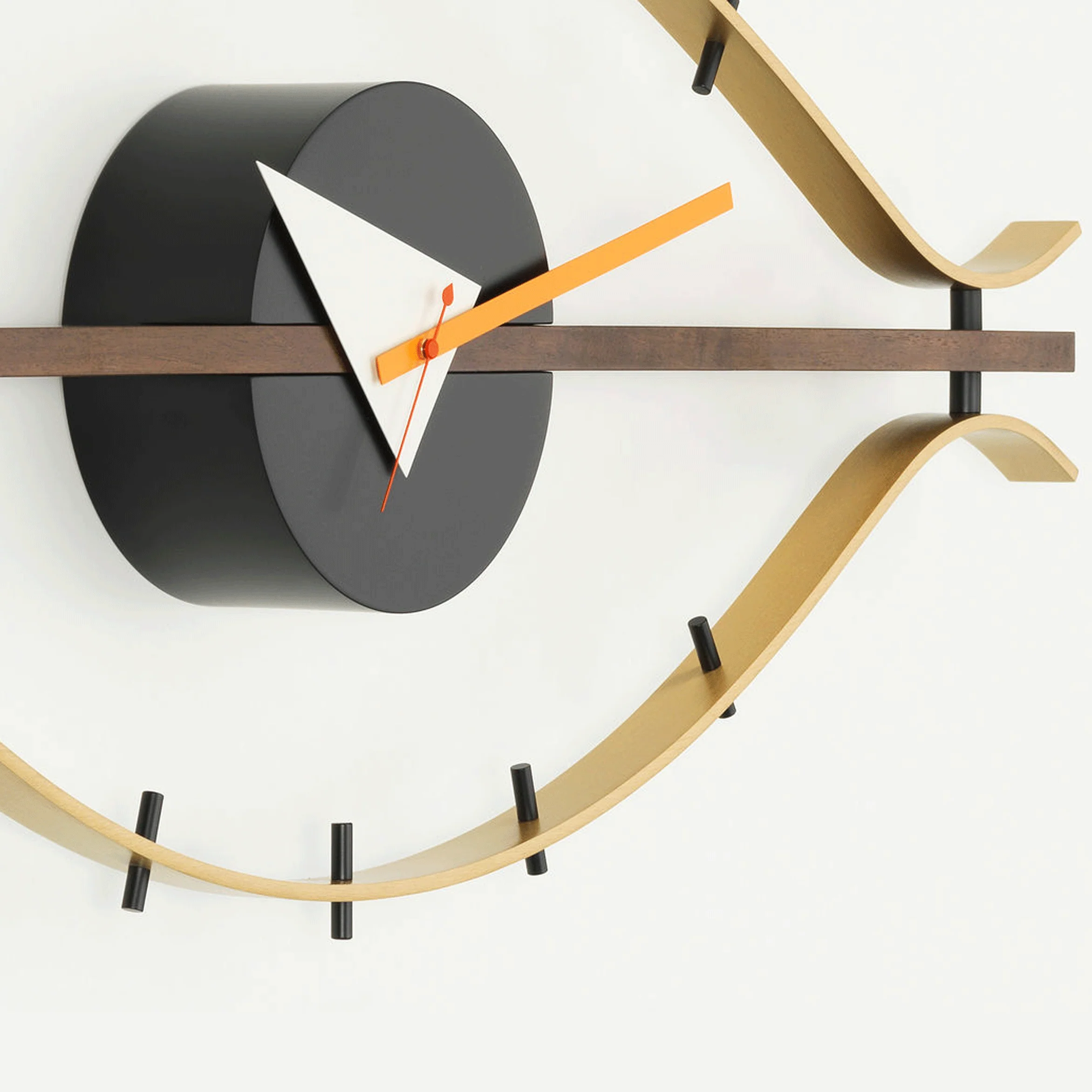 Eye Clock - brass / walnut - des. George Nelson, 1948-60 (made by Vitra) - Image 4