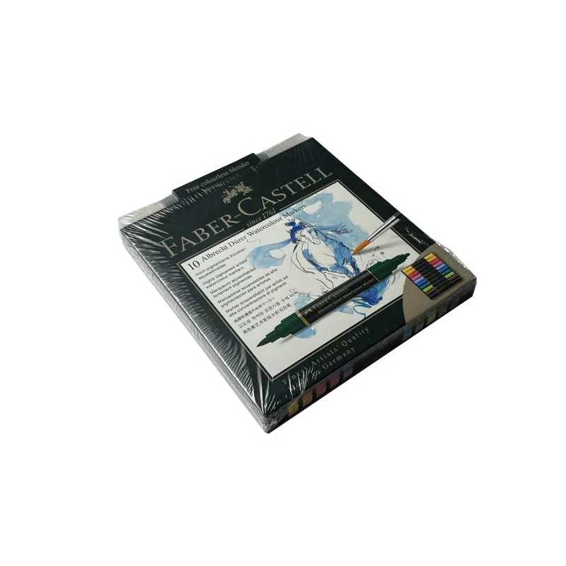 Faber-Castell Albrecht Durer Watercolour Markers - set of 10 + free colourless blender - Image 2