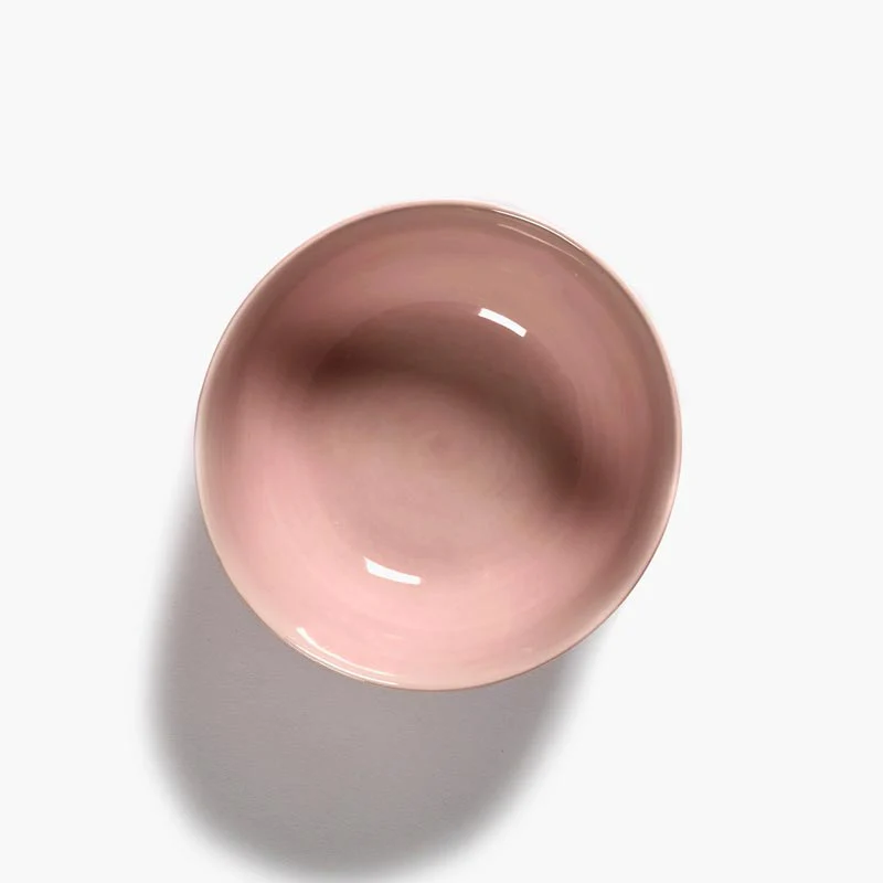 Feast bowl - pink with blue stripes - des. Yotam Ottolengi for Serax - Image 3