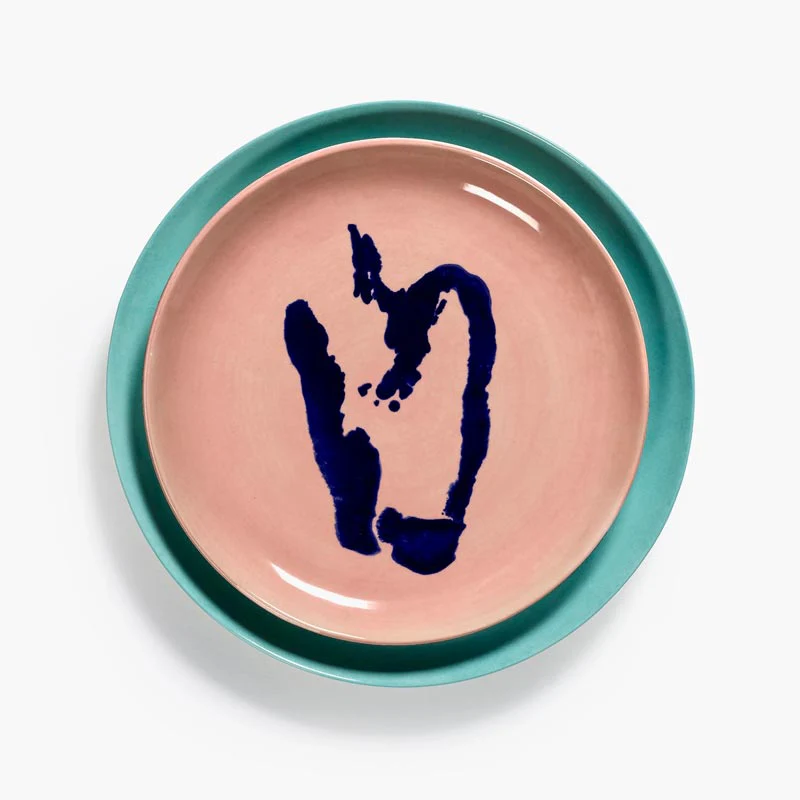 Feast plate - pink pepper blue - des. Yotam Ottolengi for Serax - Image 6