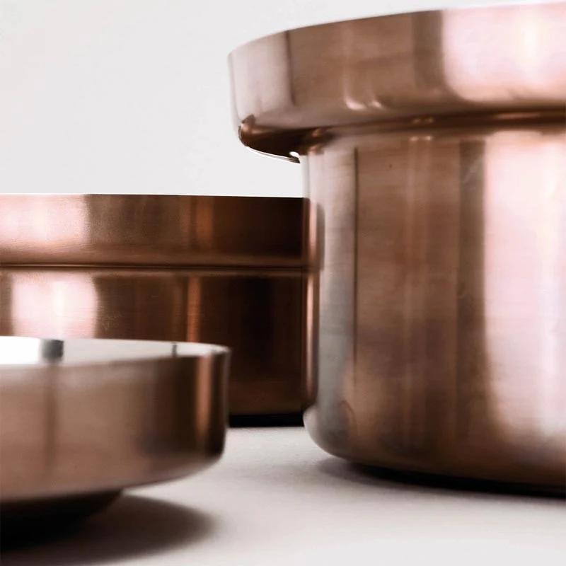 Foodwear Bronze 30cm Low Casserole Pan with Bronze Glass Lid and Canaletto Walnut Handle - des. Rodolfo Dordoni for KnIndustrie - Image 3