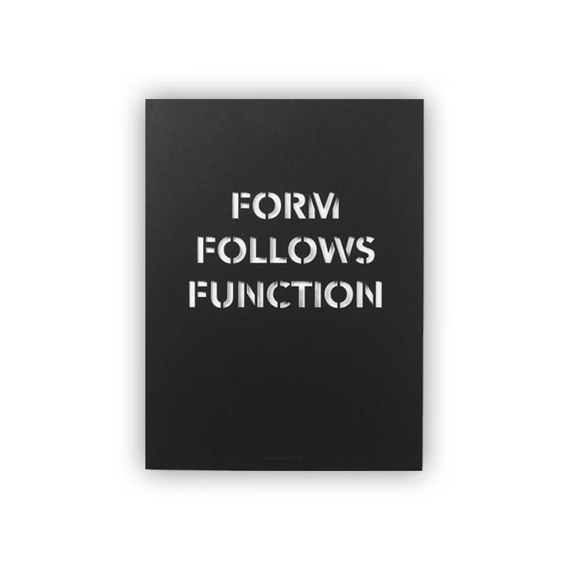 Form Follows Function - Louis Sullivan Quote Poster (Black) - Image 2