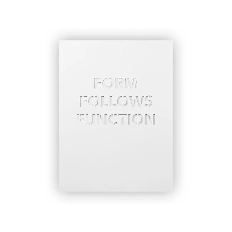 Form Follows Function - Louis Sullivan Quote Poster (White) - Image 2