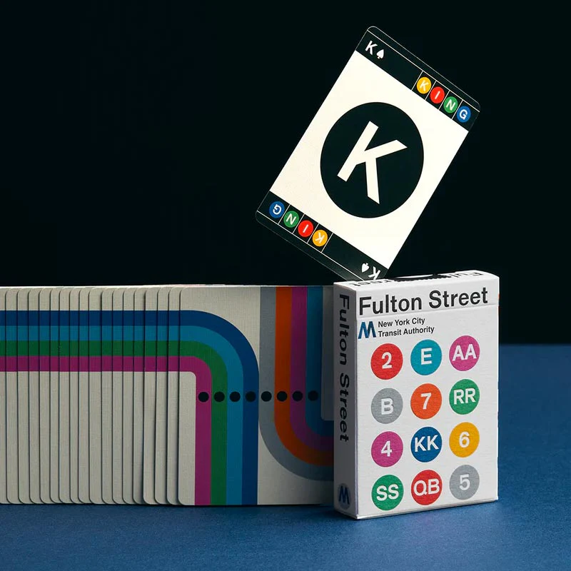 Fulton Street / Massimo Vignelli MTA Subway Map Playing Cards by the US Playing Card Company - Image 3