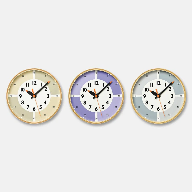 Lemnos Fun Pun Wall Clock - Grey - des. Yoko Dobashi - Image 3