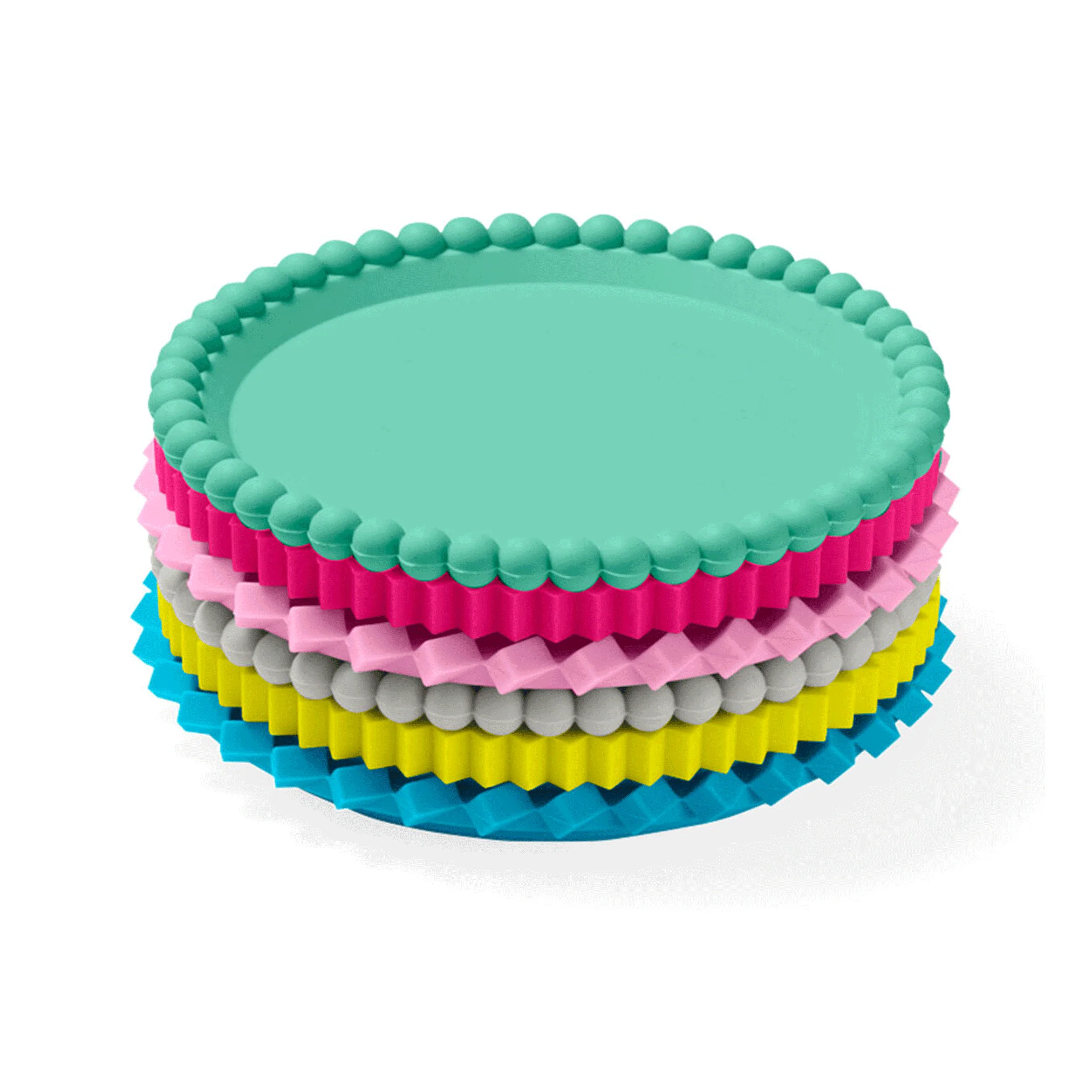 Geo Stacking Coasters by MoMA - Pastel Colours - Image 2