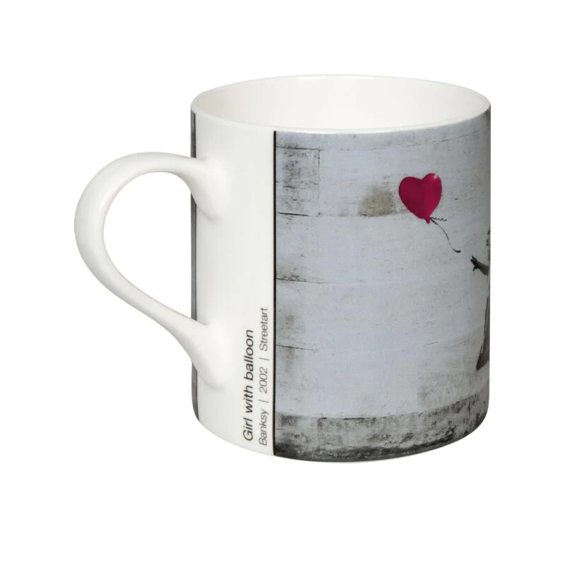 Banksy Girl with Balloon Bone China Mug by Könitz - Image 2