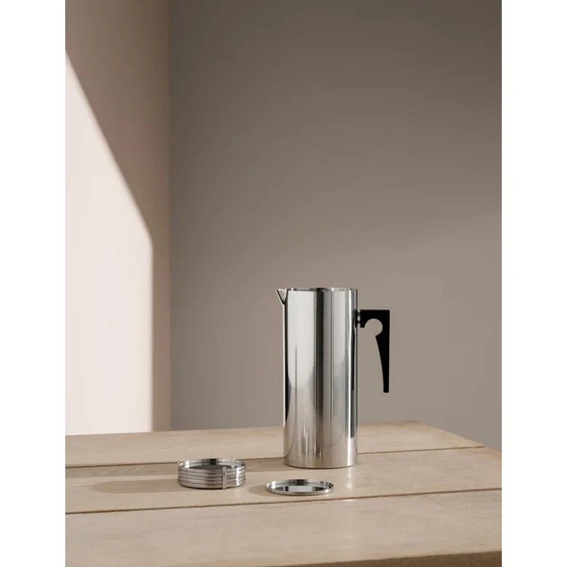 Cylinda-Line Stainless Steel Coasters - set of 6 - des. Arne Jacobsen for Stelton - Image 2
