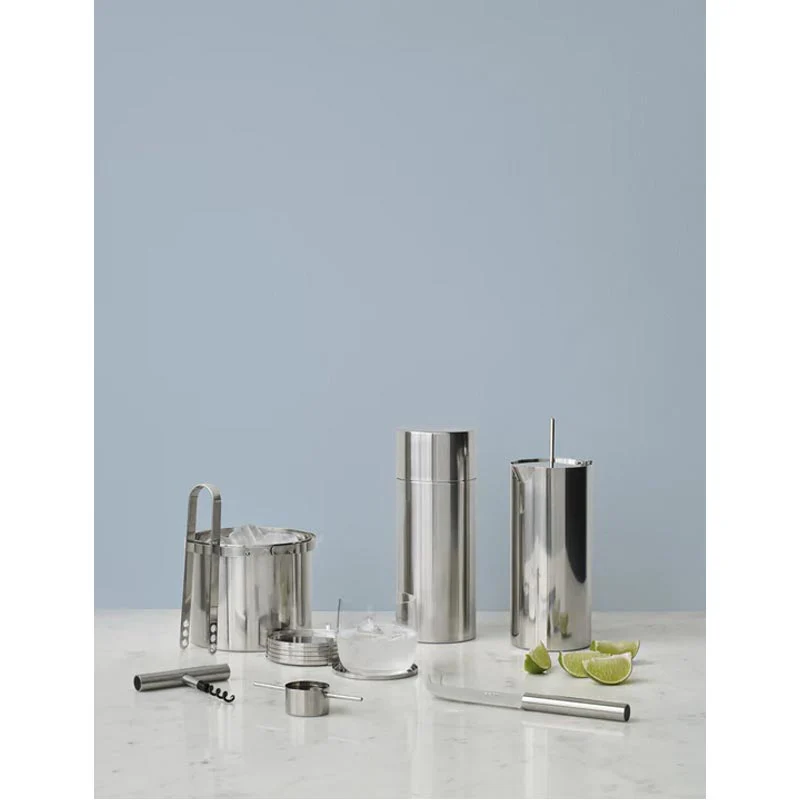 Cylinda-Line Stainless Steel Coasters - set of 6 - des. Arne Jacobsen for Stelton - Image 3