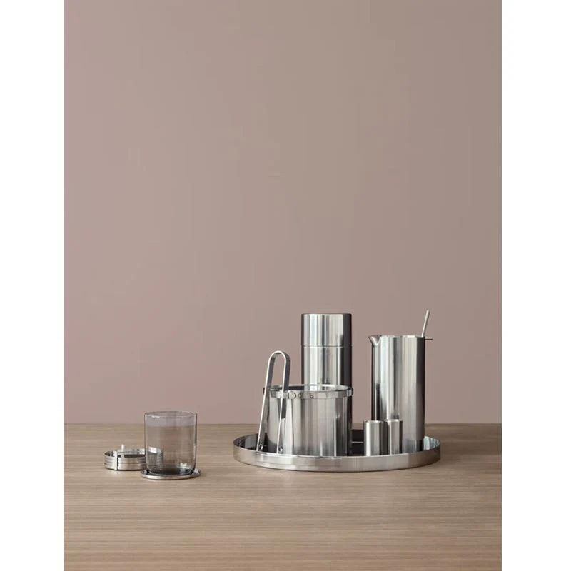 Cylinda-Line Stainless Steel Coasters - set of 6 - des. Arne Jacobsen for Stelton - Image 4