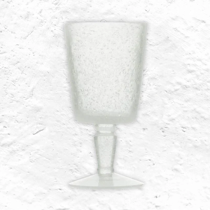 Memento Glass Goblet - White transparent - by Serafino Zani