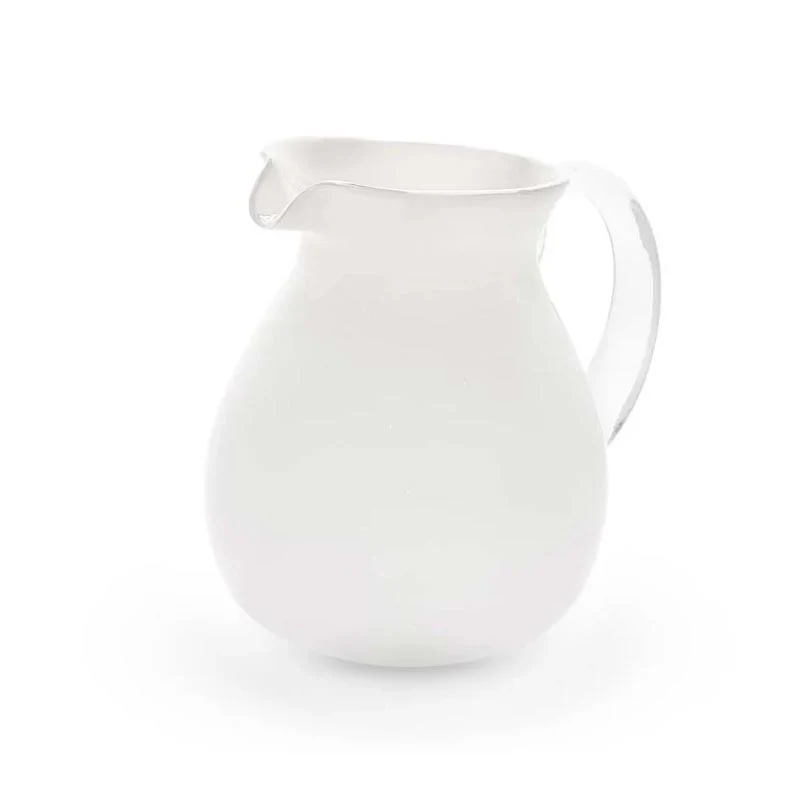 Memento White Glass Pitcher - by Serafino Zani - Image 3