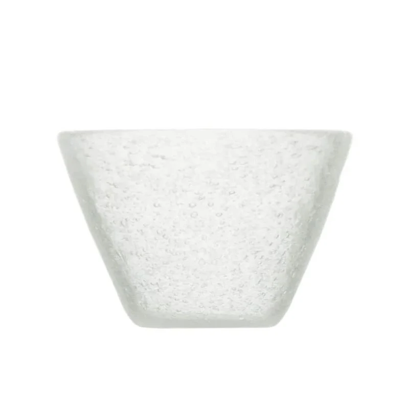 Memento Glass Serving Bowl - White/Transparent - by Serafino Zani - Image 2