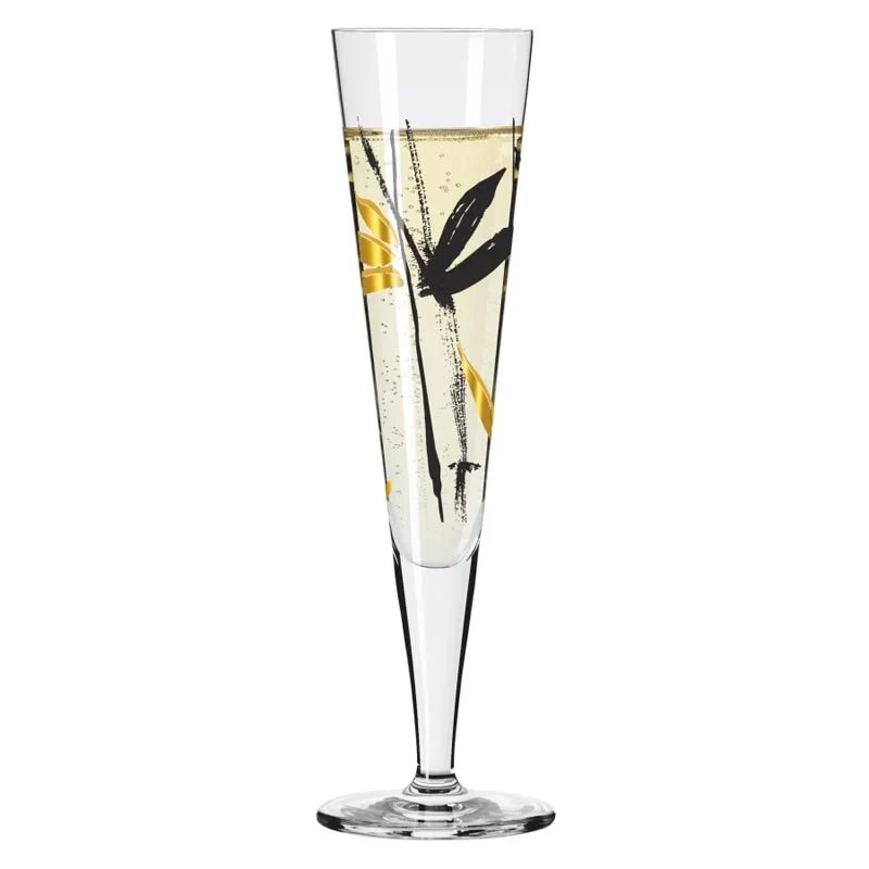 Goldnacht Champagne Glass #22 des. Andrea Arnolt for Ritzenhoff - Image 3