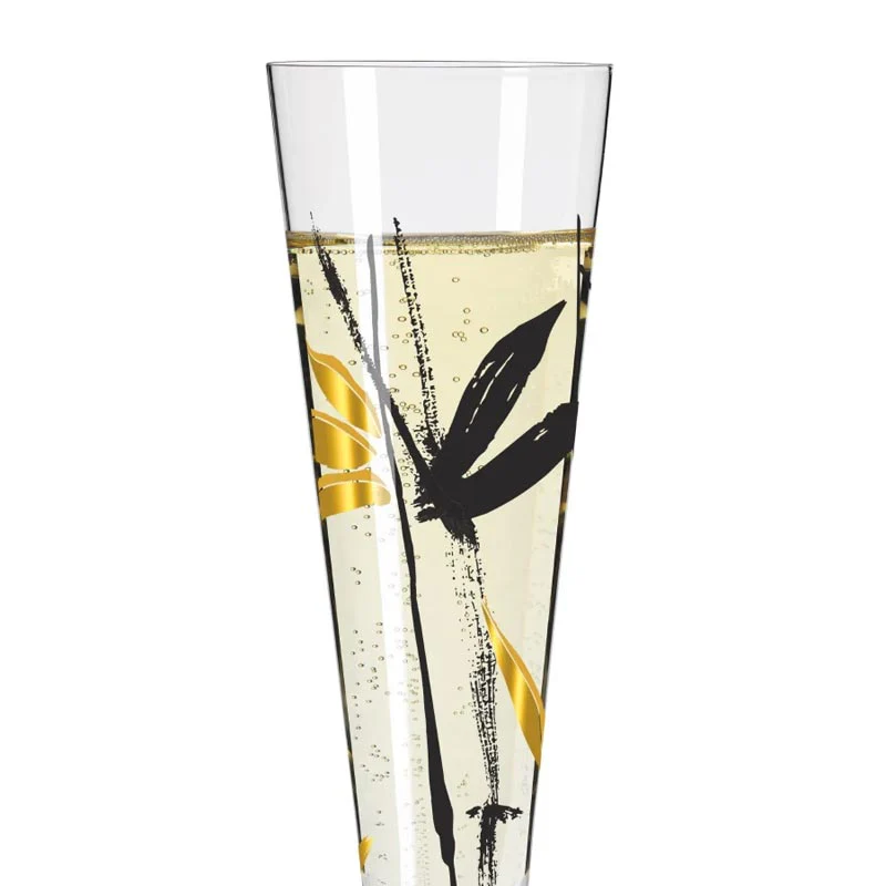 Goldnacht Champagne Glass #22 des. Andrea Arnolt for Ritzenhoff - Image 4