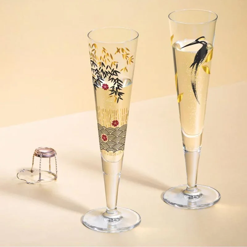 Goldnacht Champagne Glass #22 des. Andrea Arnolt for Ritzenhoff - Image 6