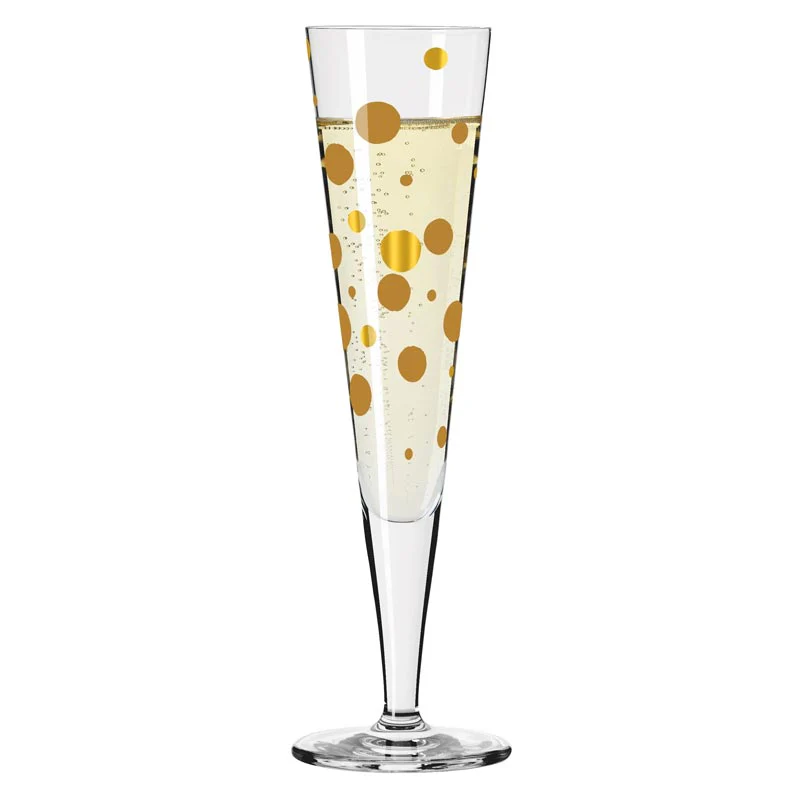 Goldnacht Champagne Glass #41 - des. Andrea Arnolt for Ritzenhoff - Image 4