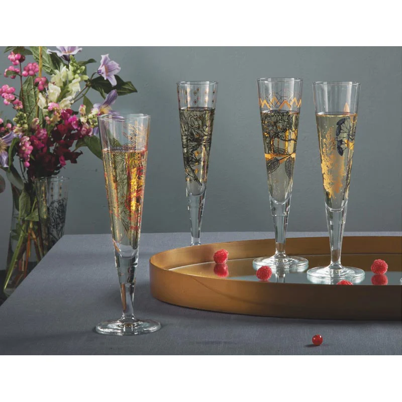 Goldnacht Champagne Glass #41 - des. Andrea Arnolt for Ritzenhoff - Image 6
