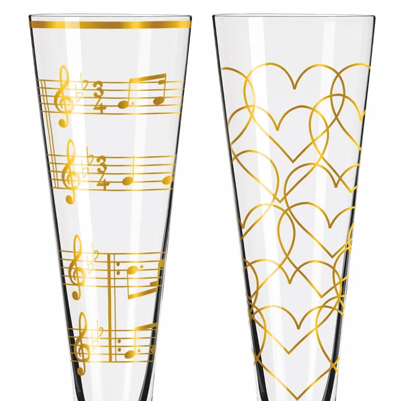 Goldnacht Champagne 'Duett' Glass Set H23 - des. Nathalie Jean and Rurik Mahlberg for Ritzenhoff - Image 2