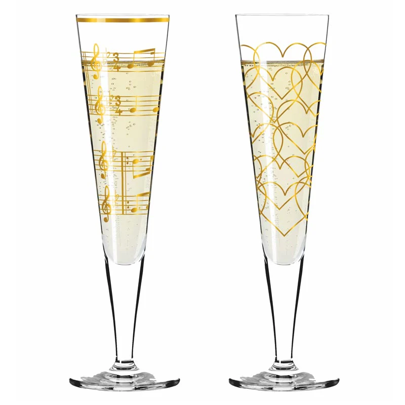 Goldnacht Champagne 'Duett' Glass Set H23 - des. Nathalie Jean and Rurik Mahlberg for Ritzenhoff - Image 3