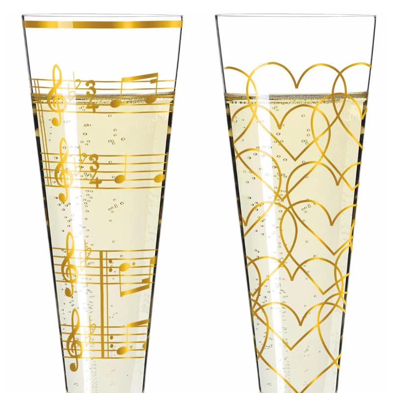 Goldnacht Champagne 'Duett' Glass Set H23 - des. Nathalie Jean and Rurik Mahlberg for Ritzenhoff - Image 4