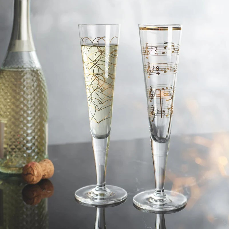 Goldnacht Champagne 'Duett' Glass Set H23 - des. Nathalie Jean and Rurik Mahlberg for Ritzenhoff - Image 6